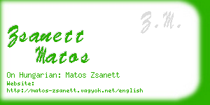 zsanett matos business card